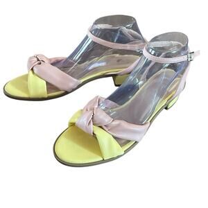 Journee Collection Edythe Puff Strap Knot Detail Ankle Strap Sandals NEW Size 10